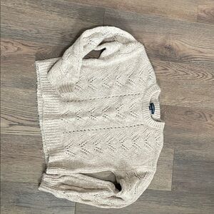 American Eagle Outfitters Cream Cable Knit Sweater